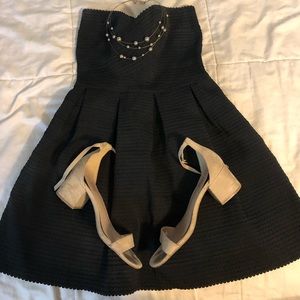 Strapless Black Bandage Dress